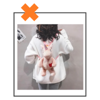 Rugtas unicorn hartje roze